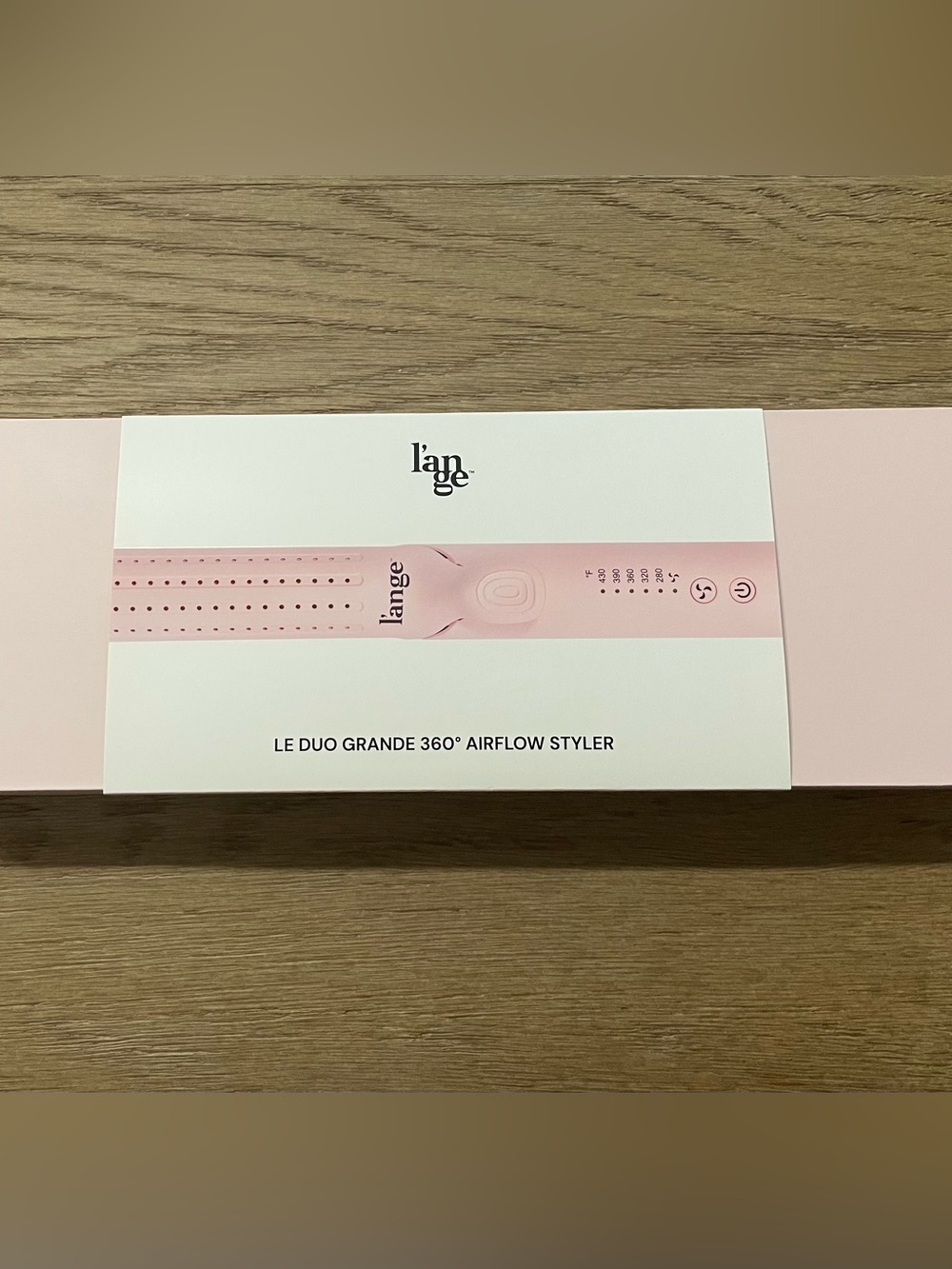 L’ange Le Duo Grande 360° Airflow Styler in Blush, Like New in Original Box